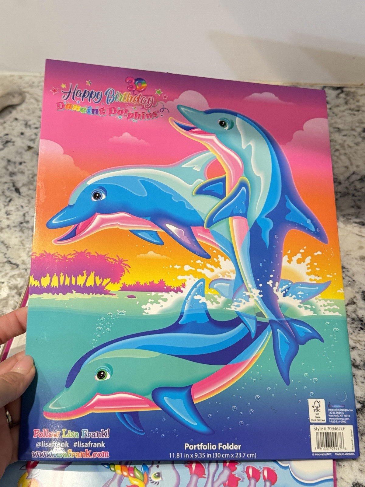 Lisa Frank 3 Ring Binder 30th Happy Birthday Markie Celeste Dolphins Folder 2021