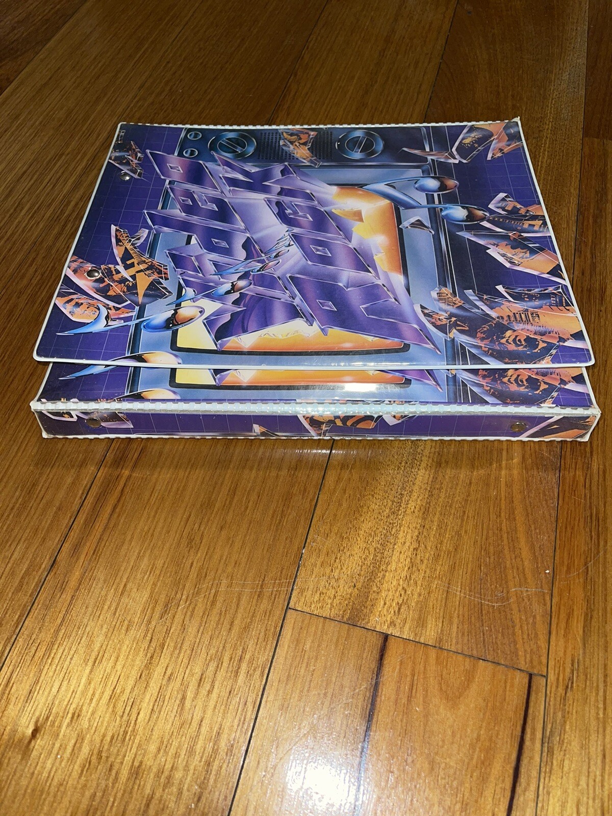 Vintage 1980s Mead The Organizer Trapper “Video Rock” 29096 Purple Notebook Rare