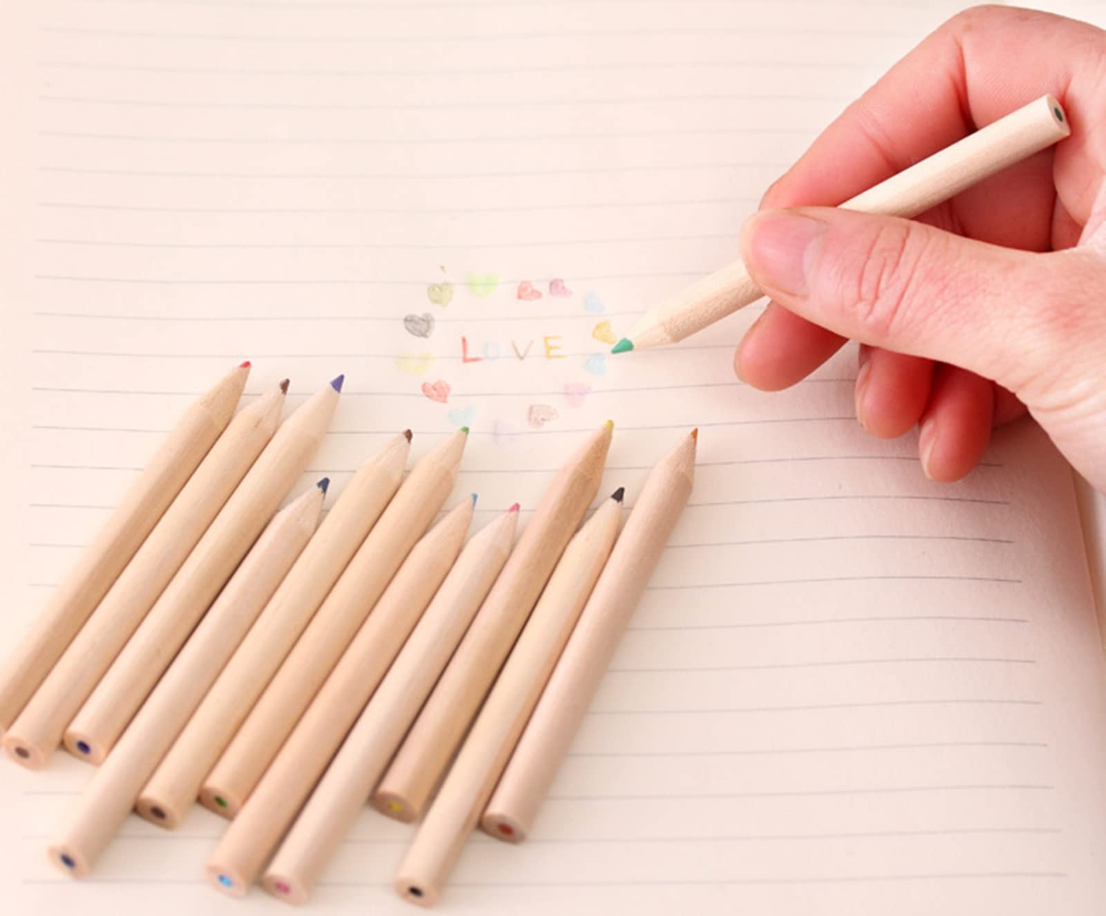 Tergy 20 Packs Mini Colored Pencils with 1 Count (Pack of 20), Multicolor