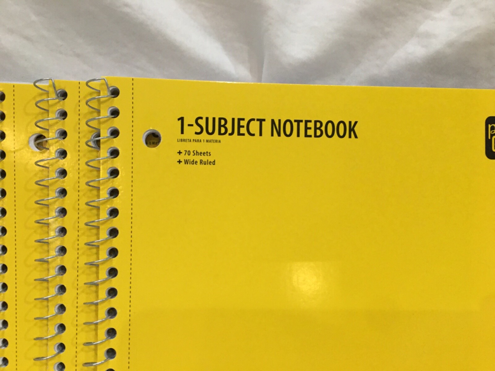 5 PACK Pen + Gear 1-subject Spiral Notebook, Wide Ruled 70 Sheets Yellow New