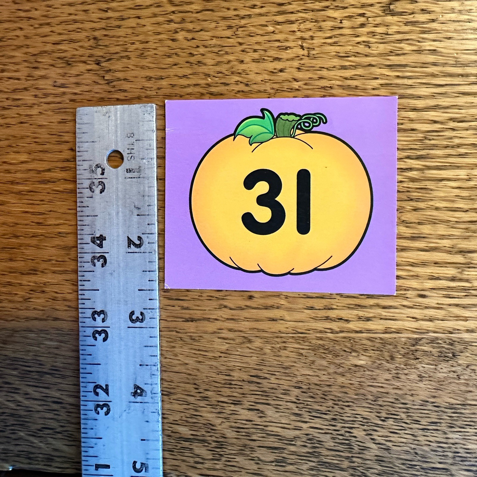 Vtg Carson Dellosa 90s Y2K Calendar Pieces Double Sided Pumpkin Leaf October
