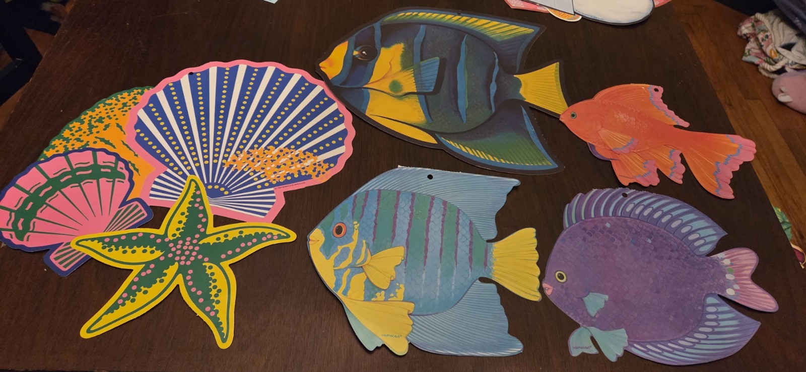 Jumbo Set Sea Life Ocean Aquatic Animals Vintage Summer 90’s Die Cut Decoration