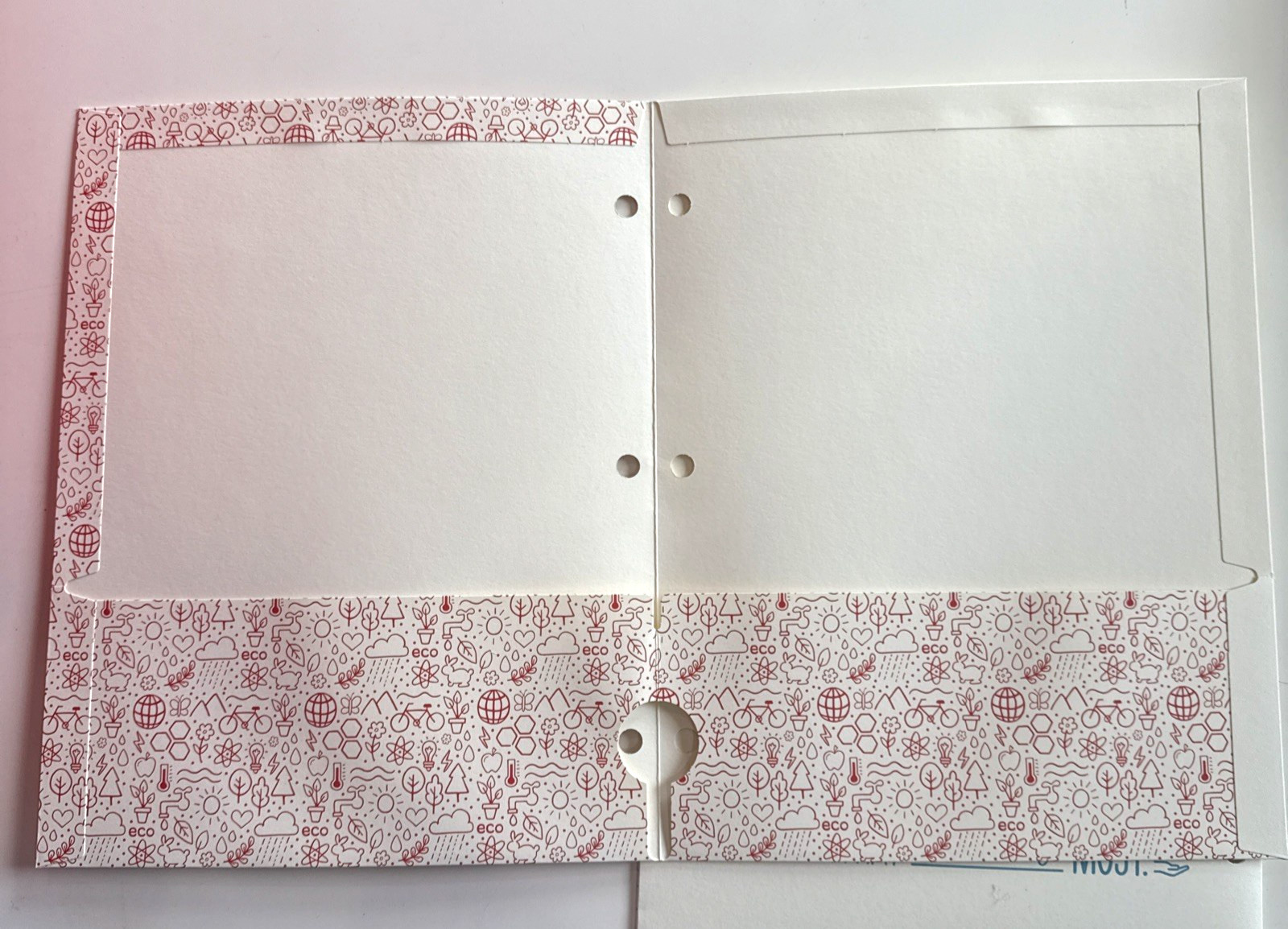 Lot of 20 Mead 3-Hole 2-Pocket Portfolio Folders 12″ x 9 3/8″ “We Mean GREEN”