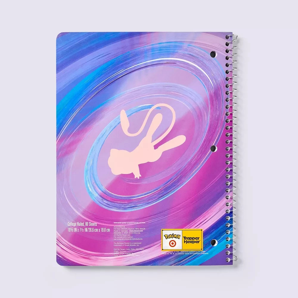Mead 8″x10.5″ College Ruled Pokémon Notebook Mew 80 Pages – Pokémon x Target