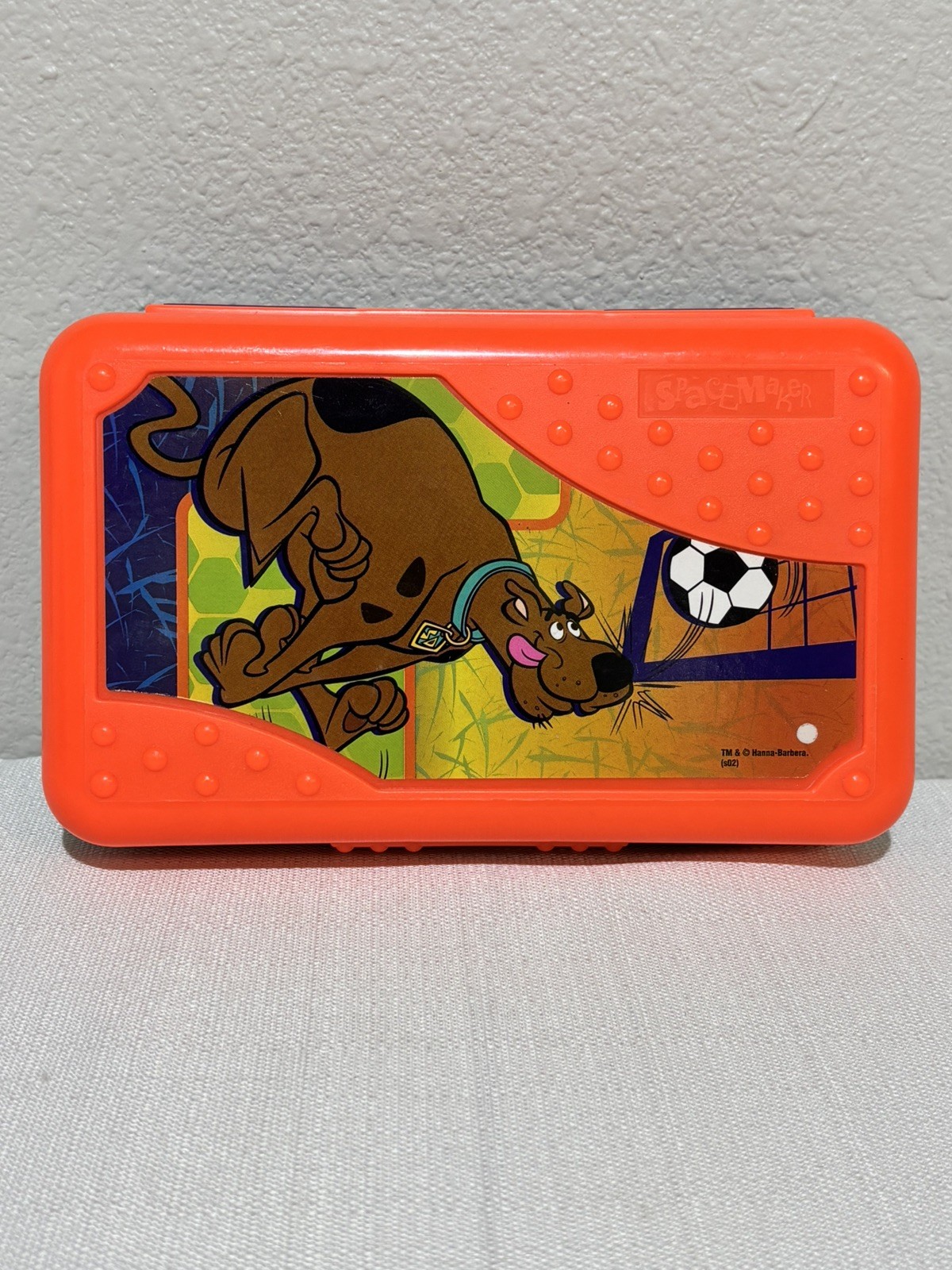 Vintage Scooby Doo Soccer Pencil Box Spacemaker 2002 USA Made great condition!