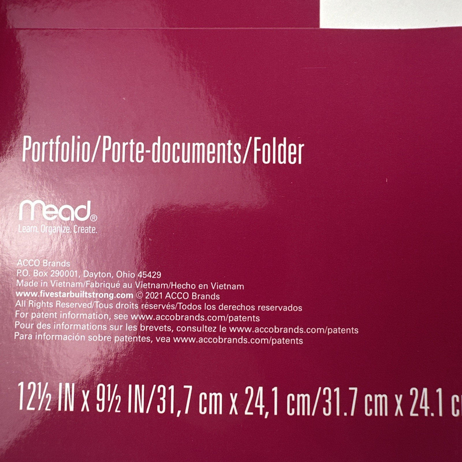 Mead Five Star 4 Pocket Paper Folder QTY 9 3-Whole Punch Pink
