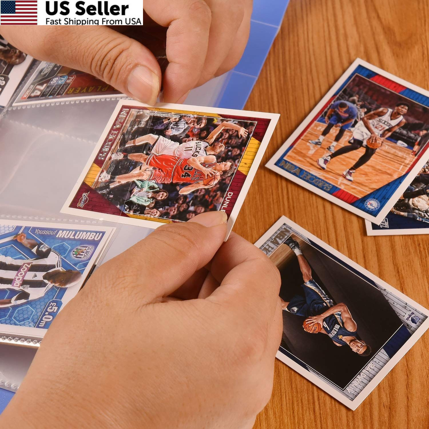 900 Pockets Baseball Card Sleeves, ABLY Double Side Double-Sided, Silver