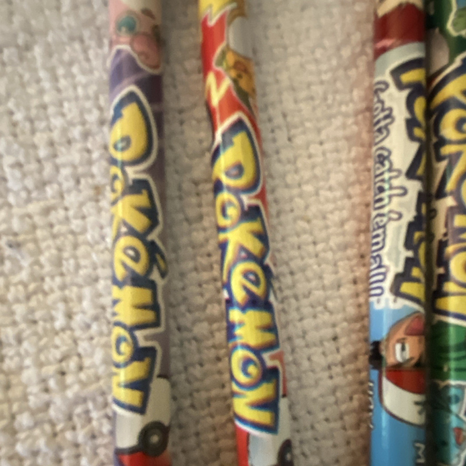 Pokémon Novelty Cartoon Multicolor Character Pencils w/ Erasers Lot