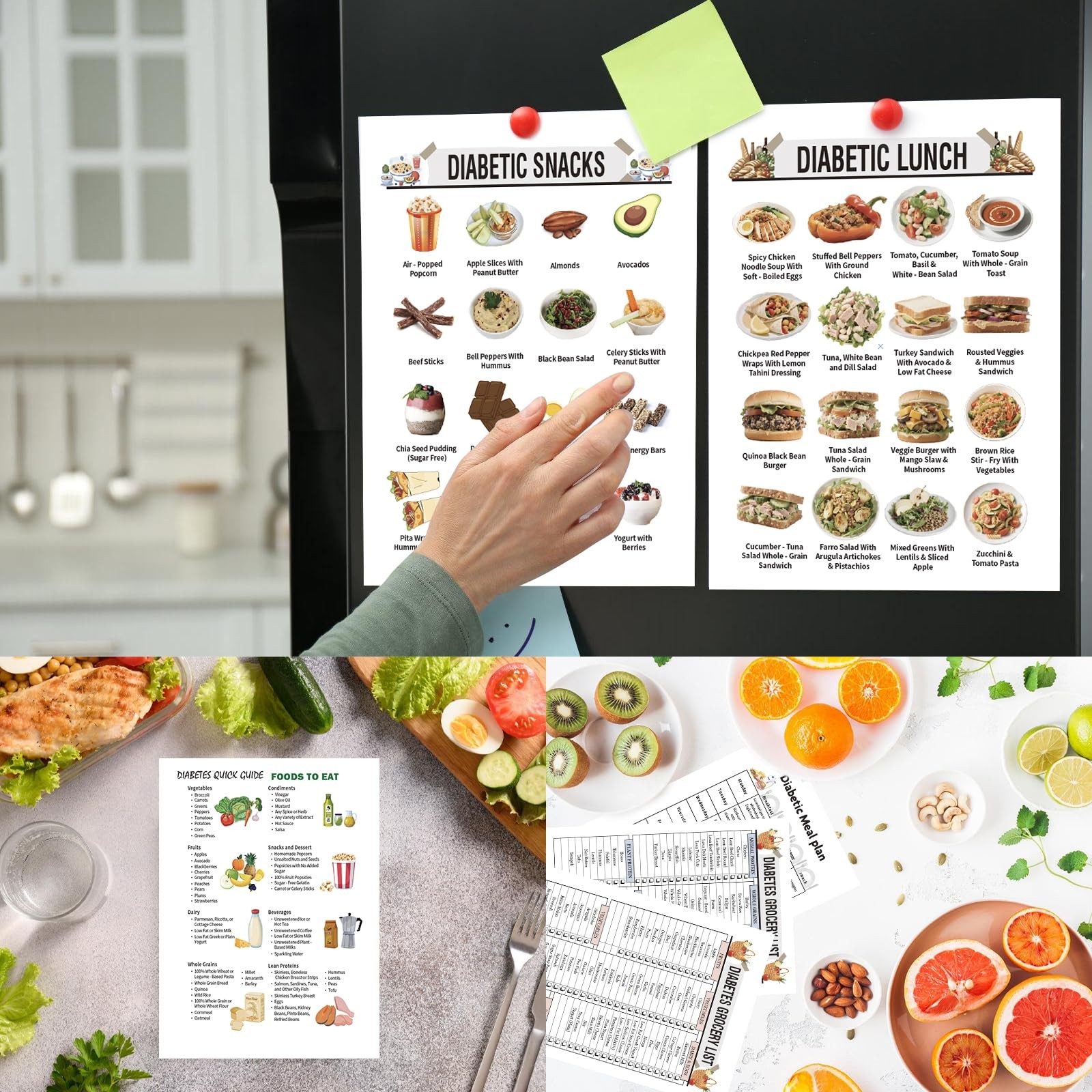 15 Pcs Diabetes Food List Diabetic Meal Planner,infographics, Includes foods …