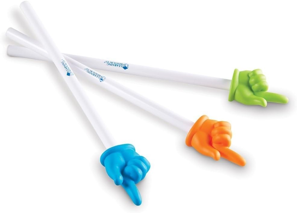 15-Inch Sensory Rainbow Hand Pointers for Classroom Participation – Set of 10