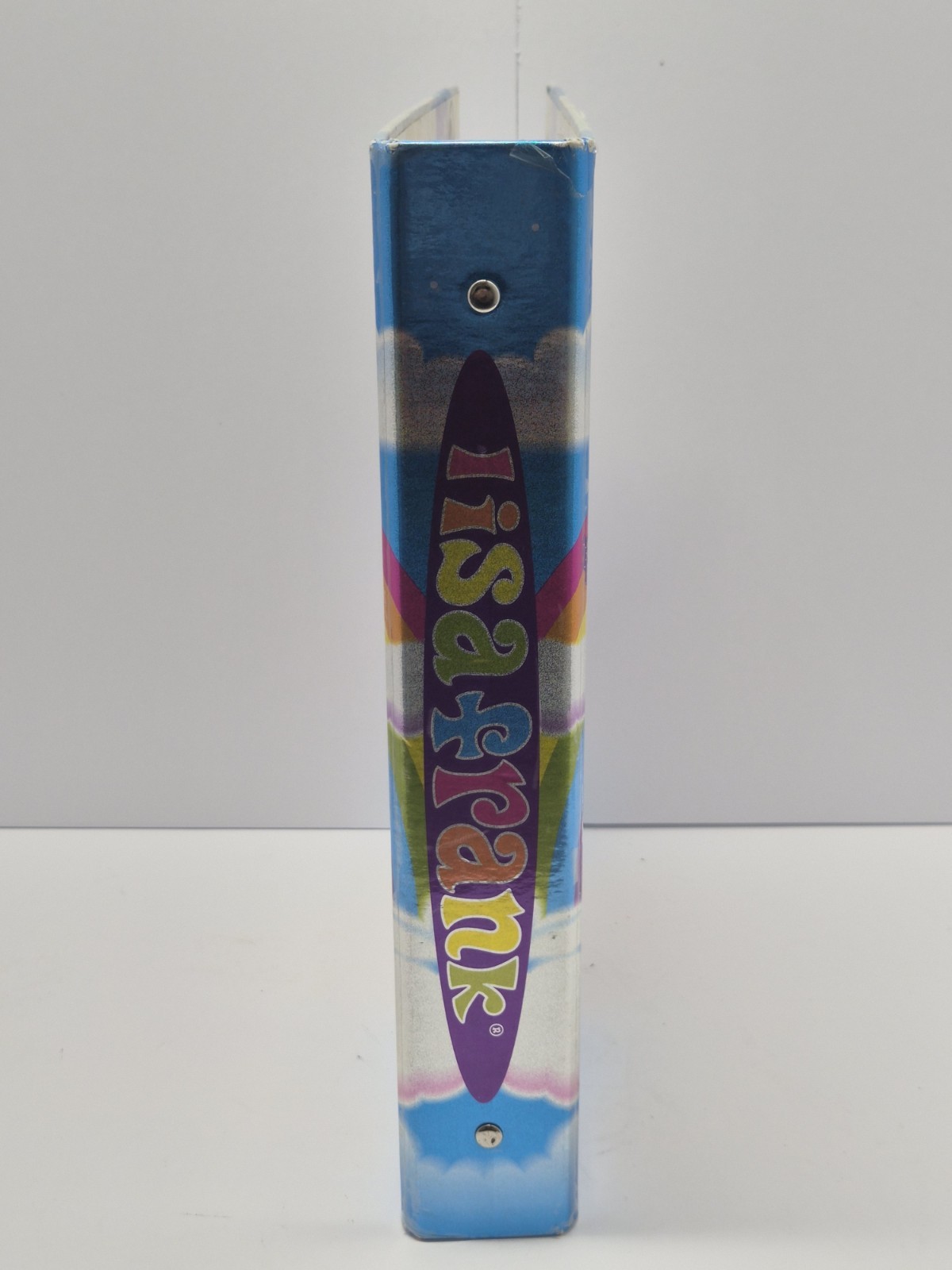 ​Vintage Lisa Frank 3-Ring Binder Holographic Angel Kitty Cat Rainbow 90s Y2K