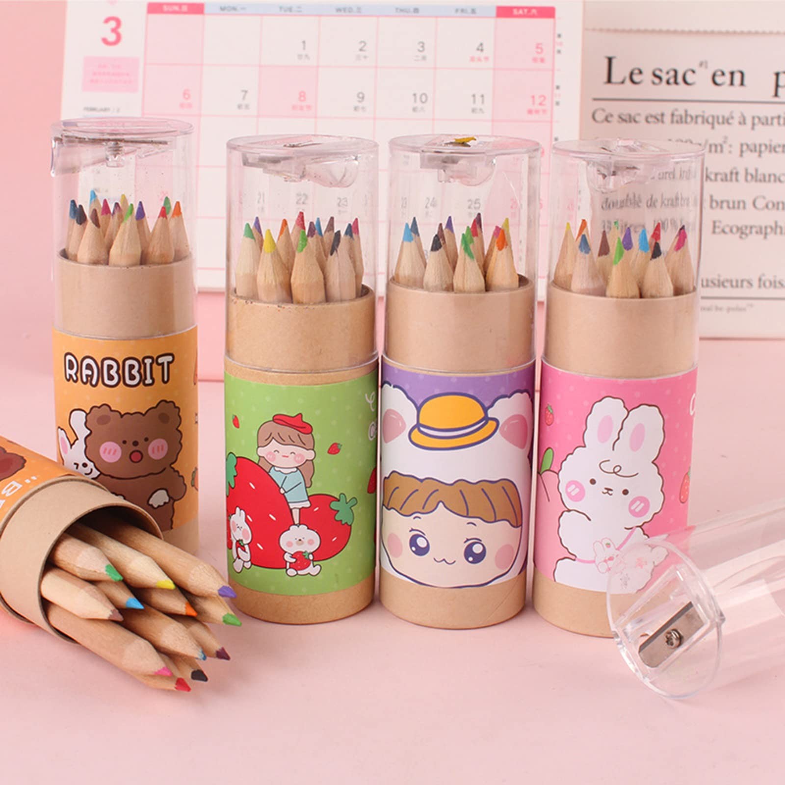 Tergy 20 Packs Mini Colored Pencils with 1 Count (Pack of 20), Multicolor