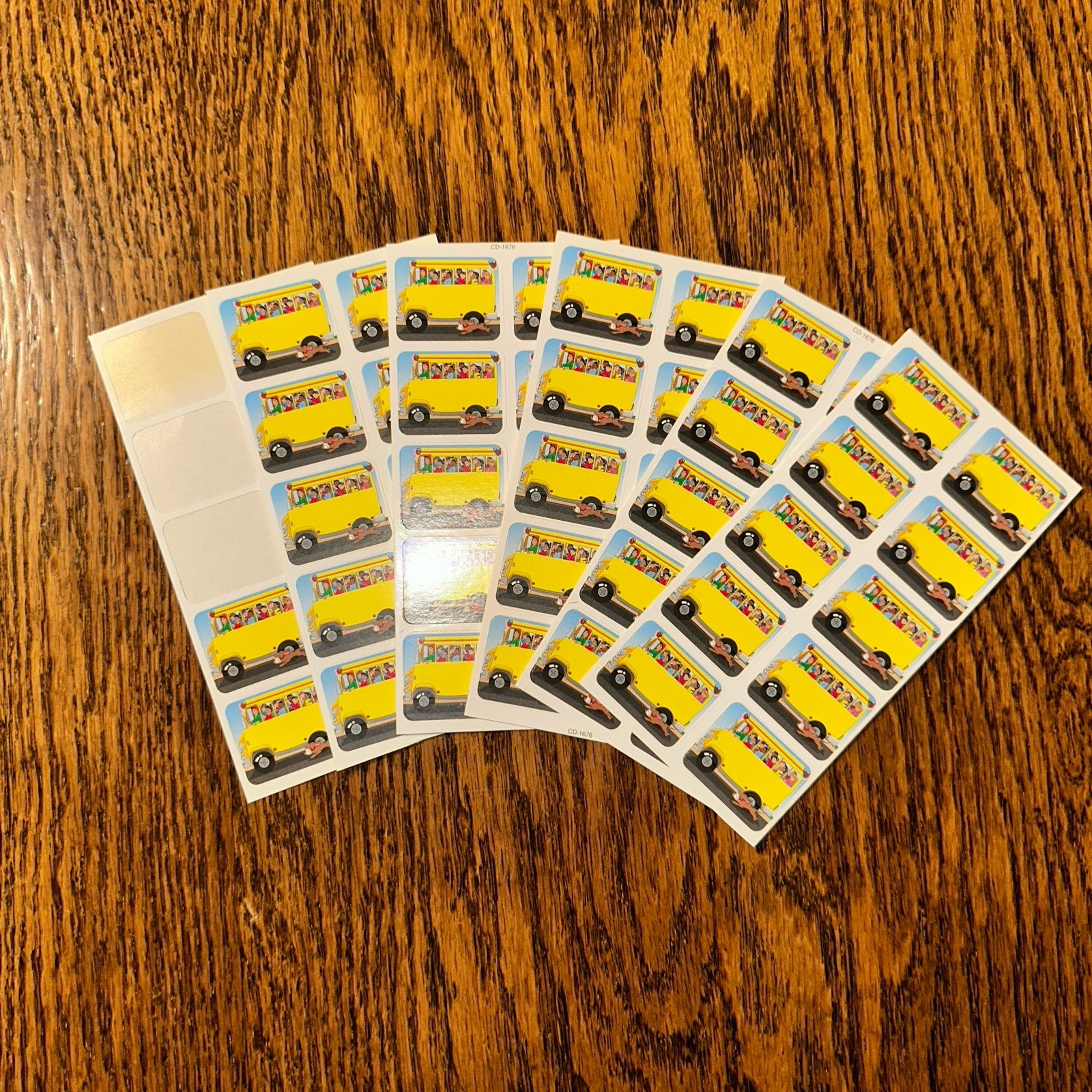 Vtg Carson Dellosa 90s Y2K School Bus Stickers 6 Sheets Nostalgic Classroom