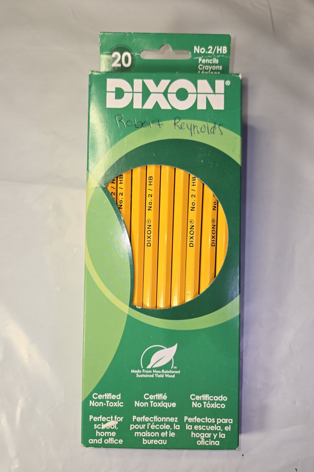 New Dixon Ticonderoga No. 2 HB Premium Yellow Wood Pencils 20 Count 12020 – NIB