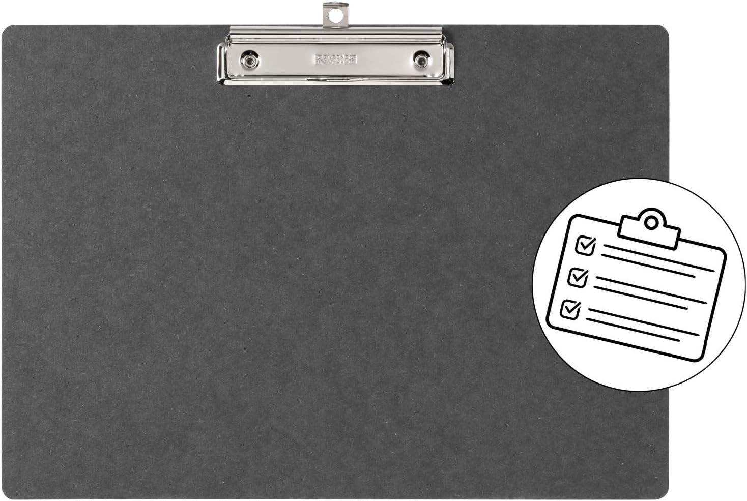 PAGNA Clipboard A4 Landscape Hard Cardboard Black