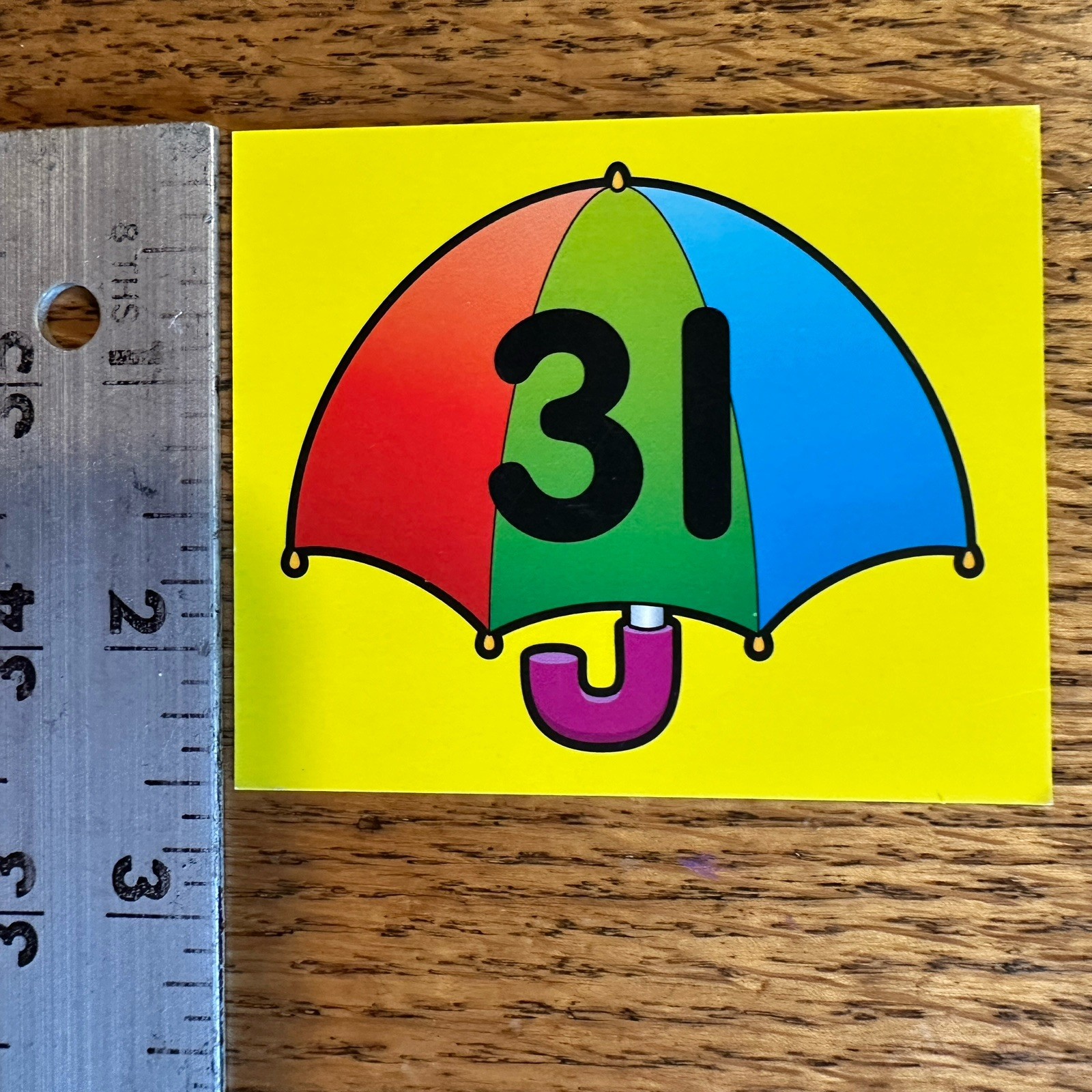 Vtg Carson Dellosa 90s Y2K Calendar Pieces Double Sided Umbrella Raindrop April