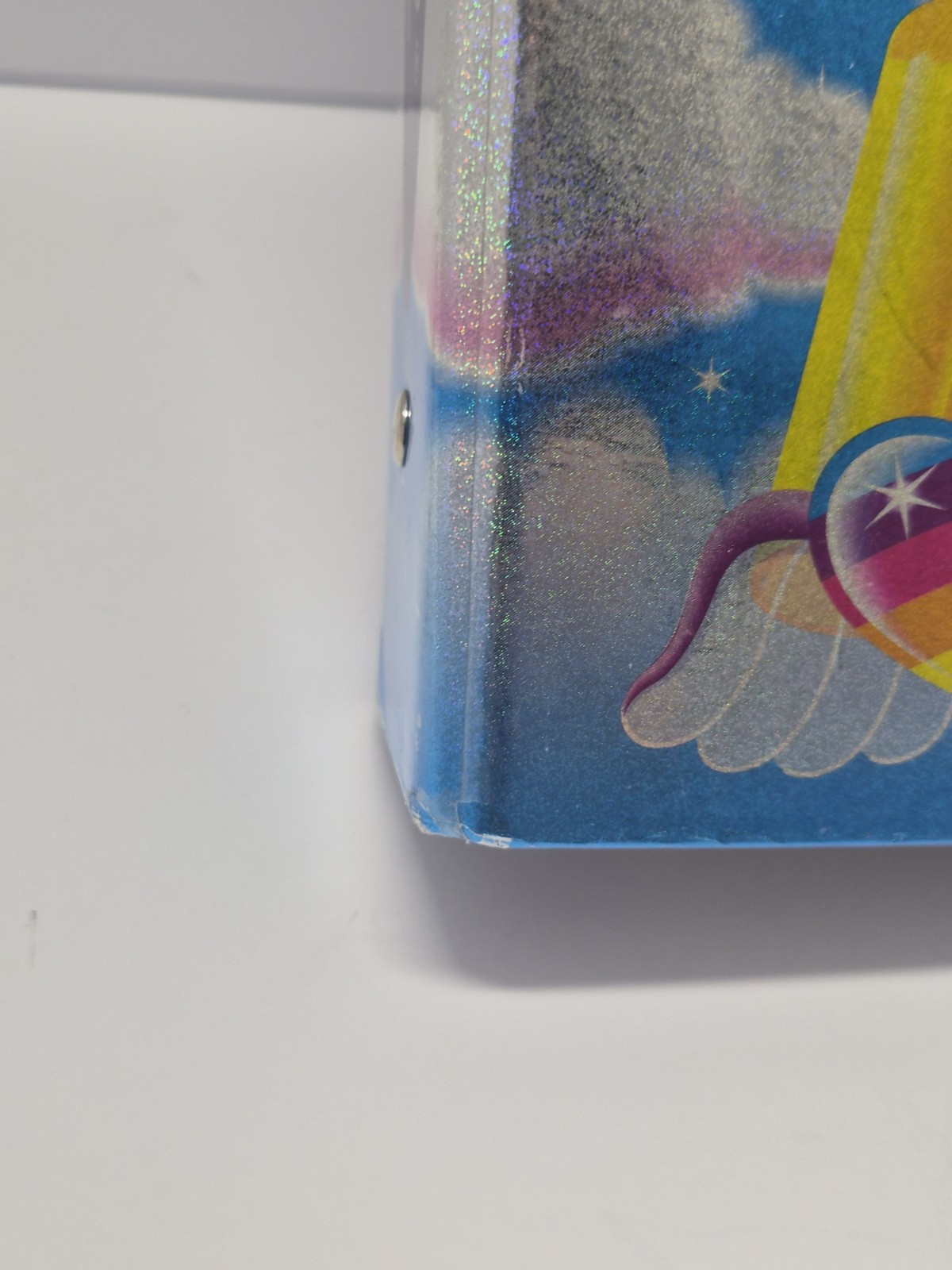 ​Vintage Lisa Frank 3-Ring Binder Holographic Angel Kitty Cat Rainbow 90s Y2K