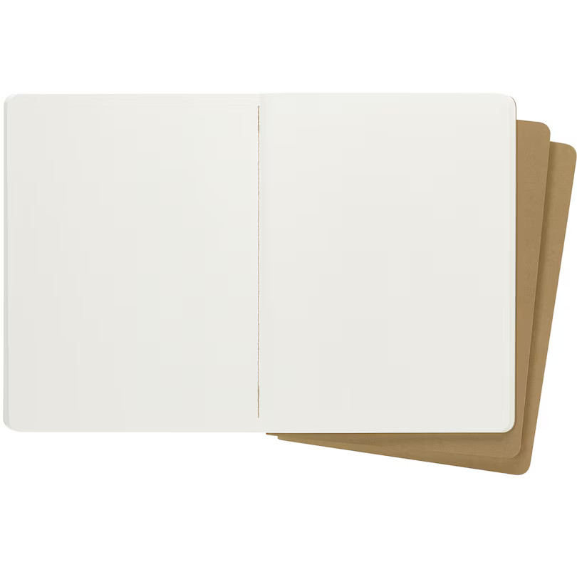 Moleskine TG Cahier Journal, Plain/Blank, Soft Cover, XL, 7.5×9.5″, Kraft Brown,