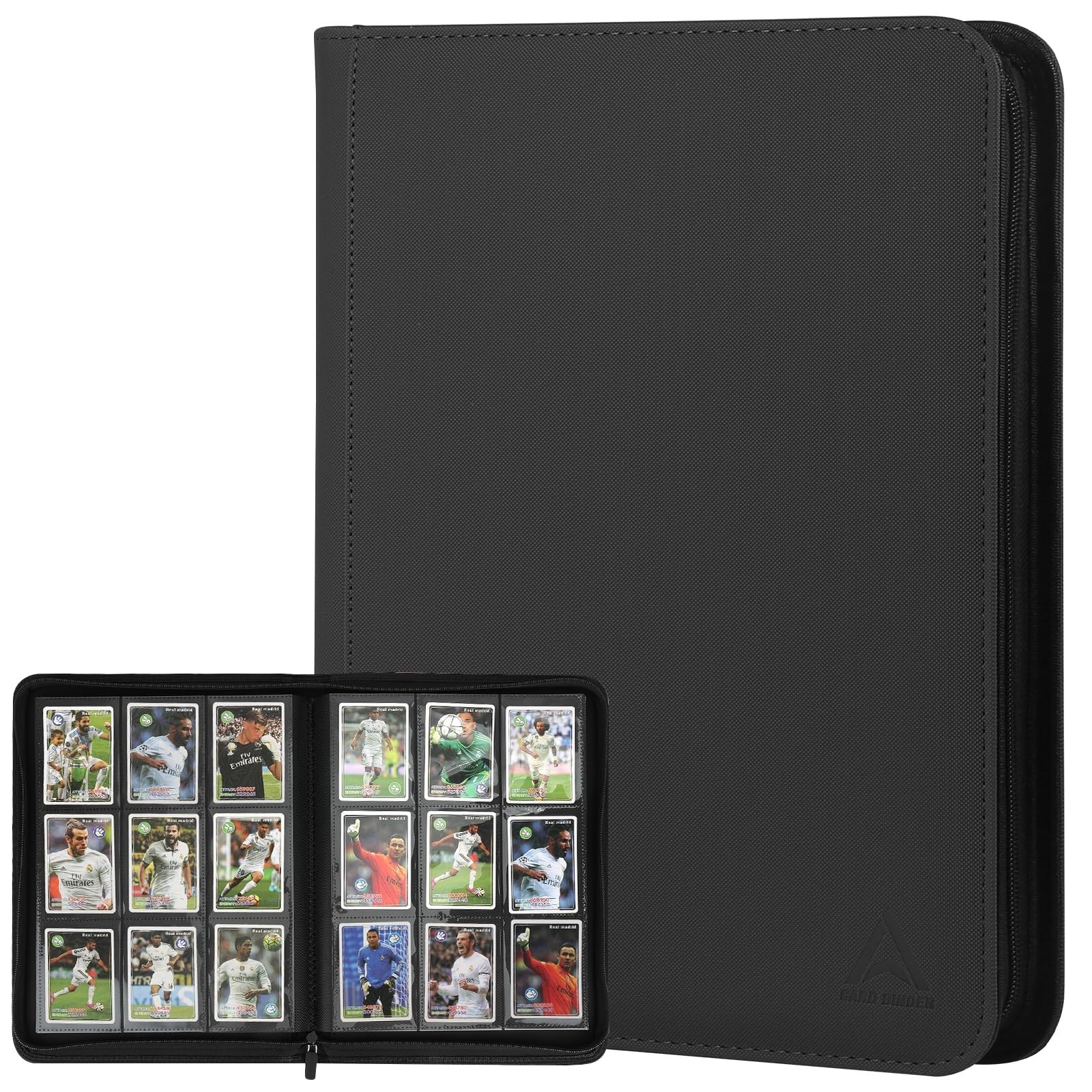 9 Pocket Card Binder – 540 Capacity with Zip Closure Premium, Double-Sided,St…