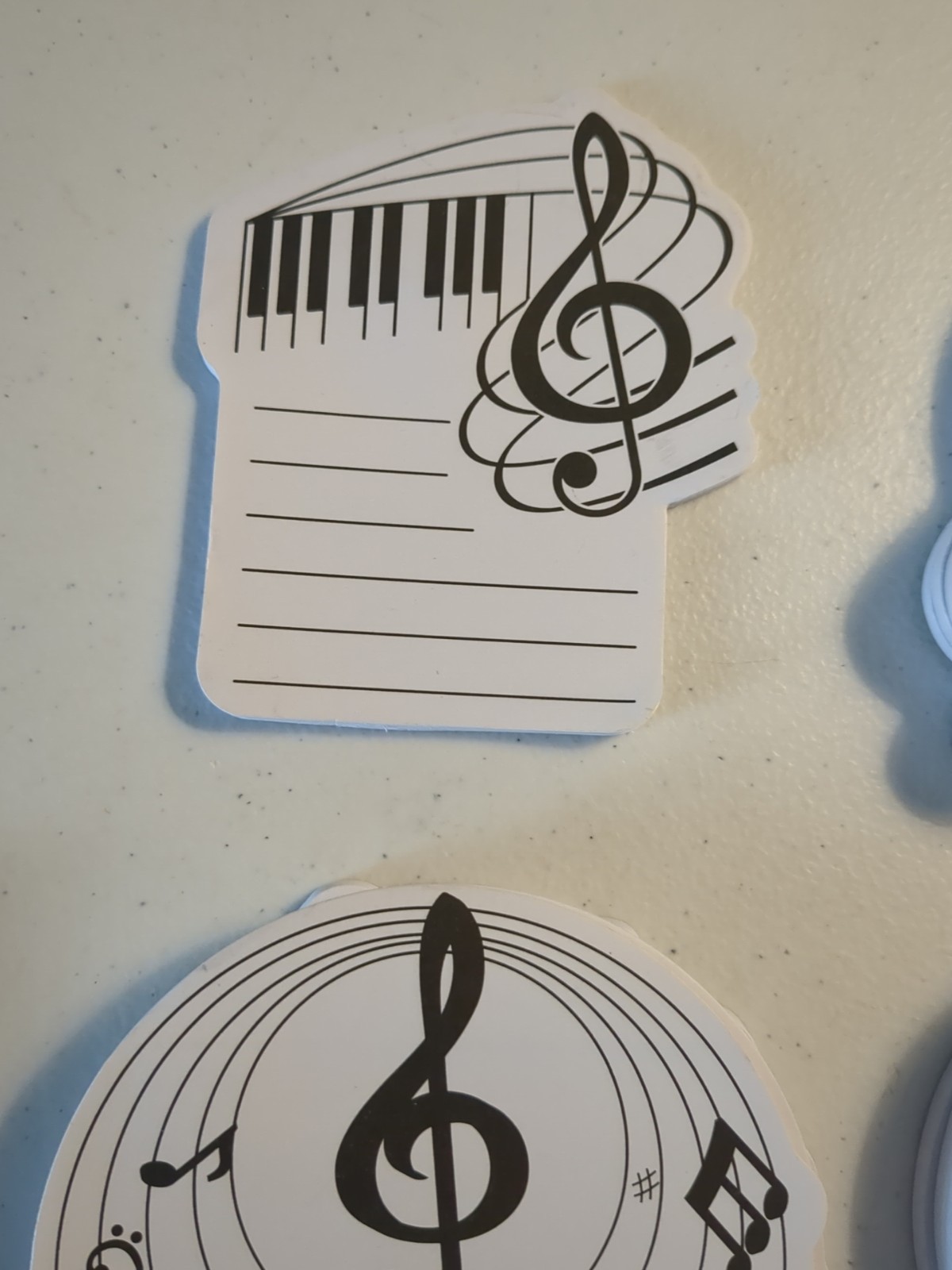 Self-Stick Note Pad Removable Memo Pads Musical Note Shape Memo 27 Notepads