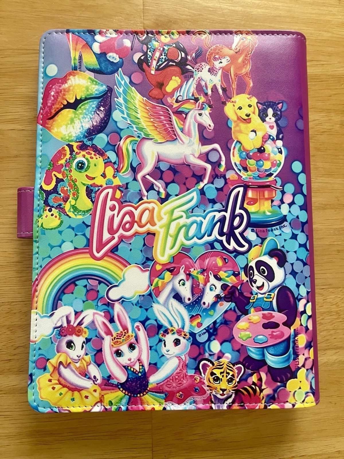 Lisa Frank A5 6 Ring Binder/Notebook /Journal With Paper