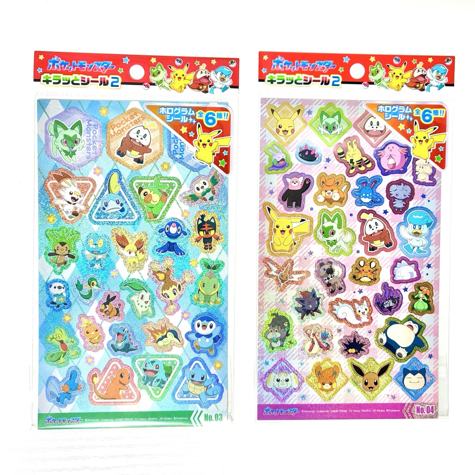 Pokemon Kawaii Stationery Set 6pc Holographic Stickers Notebook Pencil Japan