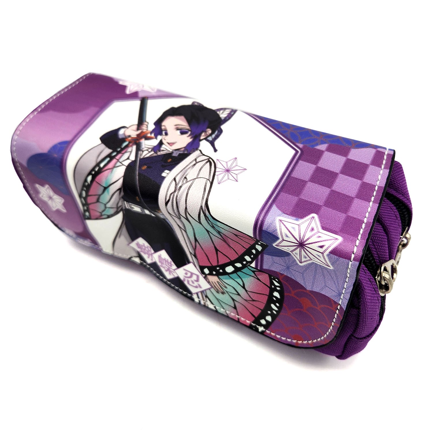 SHINOBU KOCHO STYLE A Demon Slayer Pencil Case (Insect Hashira Anime Bag Wallet)