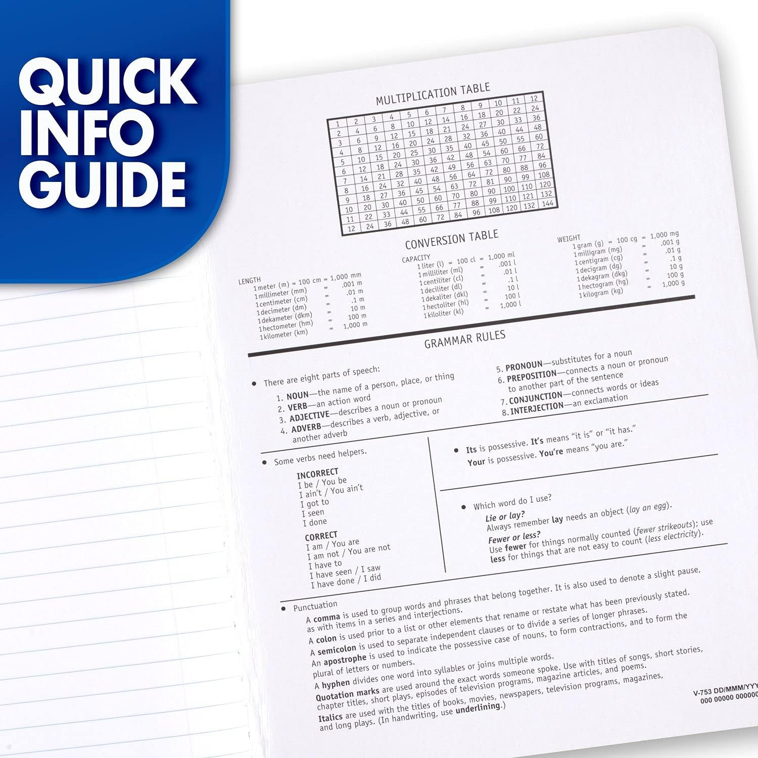 Composition Notebook, 3 Pack, College Ruled Paper, 7-1/2″ X 9-3/4″, 100 Sheets p
