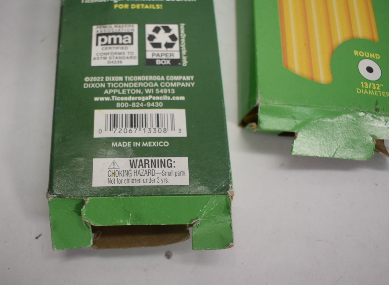 Ticonderoga Beginners Primary Size #2 Pencils 12/Pkg Yellow 13308 4 Packs of 12