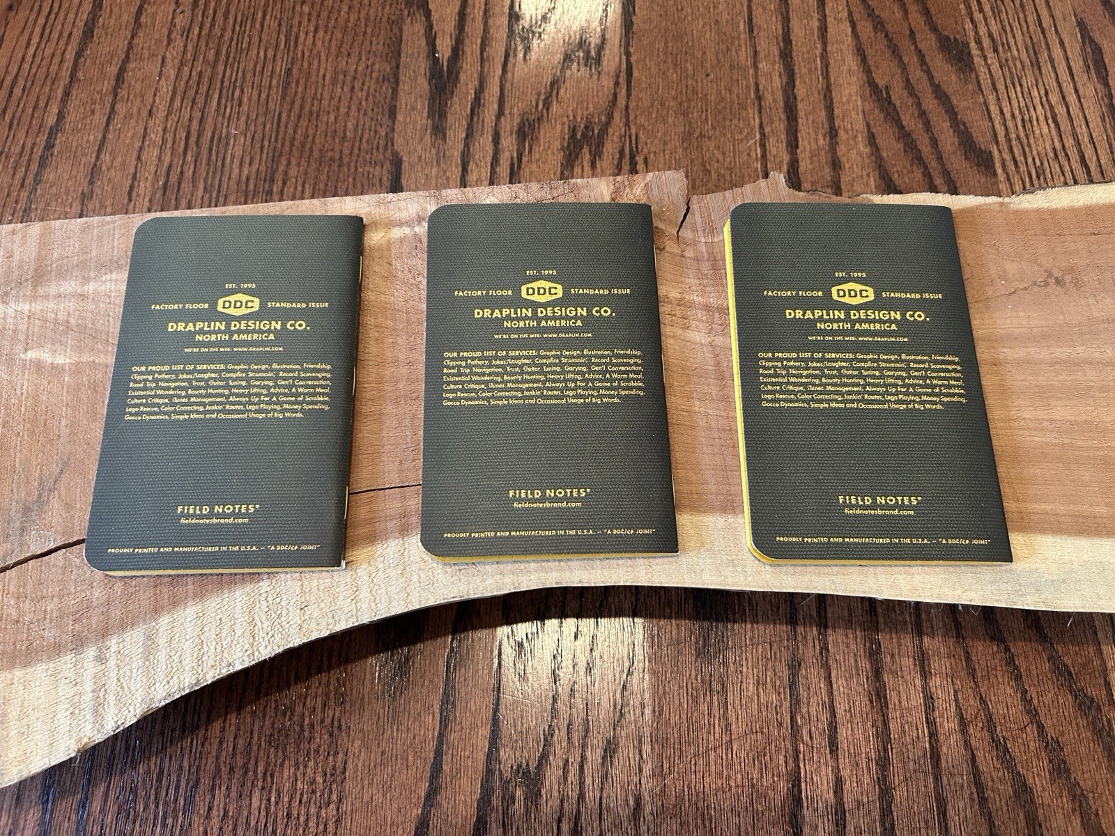 Field Notes DDC Factory Floor Memo Book Surplus Green with Hazard Yellow