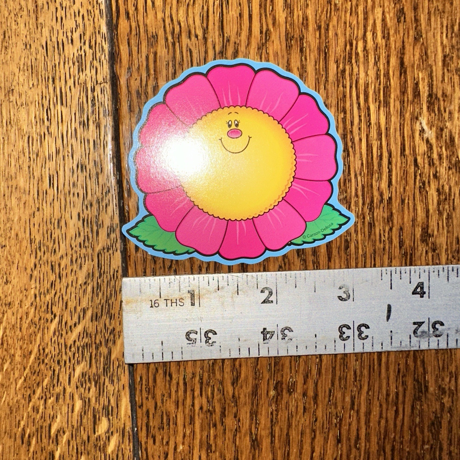 Vtg Carson Dellosa 90s Y2K Smiling Flowers MINI Die Cut Cutout Set 18 Dopamine