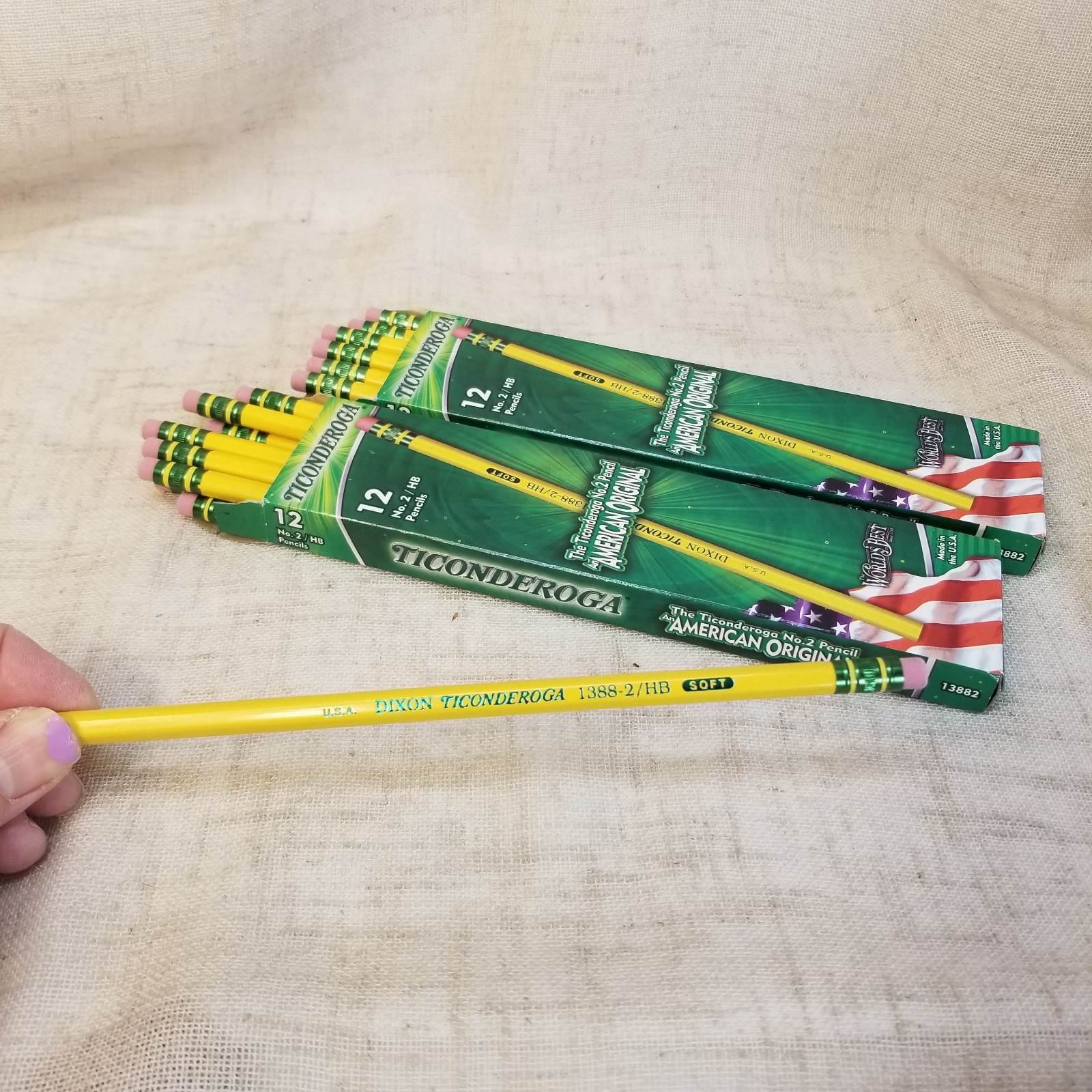 Ticonderoga Pencils Dixon Wood-Cased Graphite Yellow #2 HB 13882 Lot Of 2 NEW