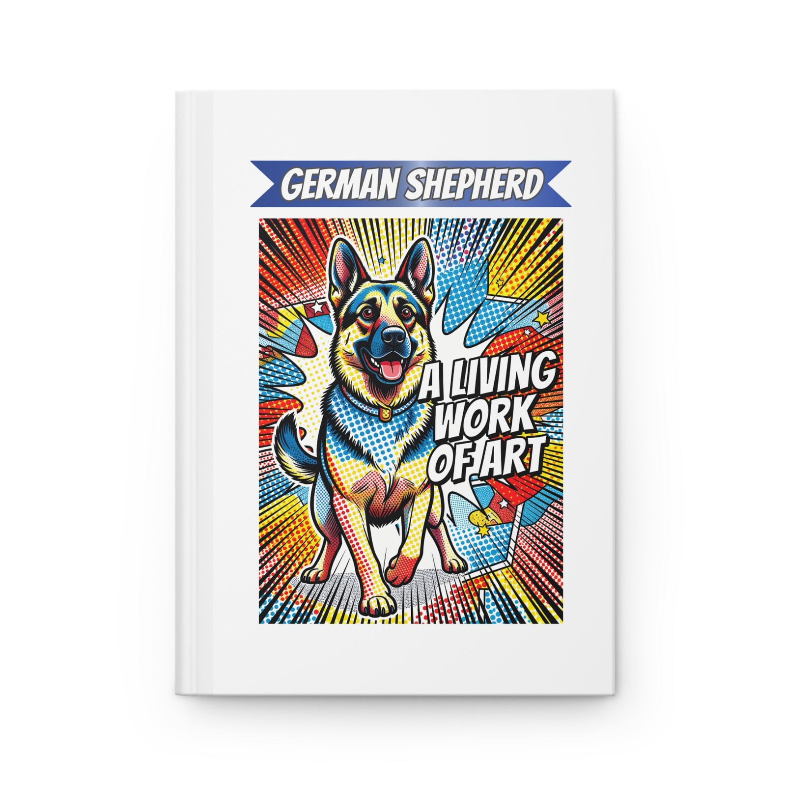 German Shepherd Notebook Living Work of Art Diary Hardcover Dog Lover Gift