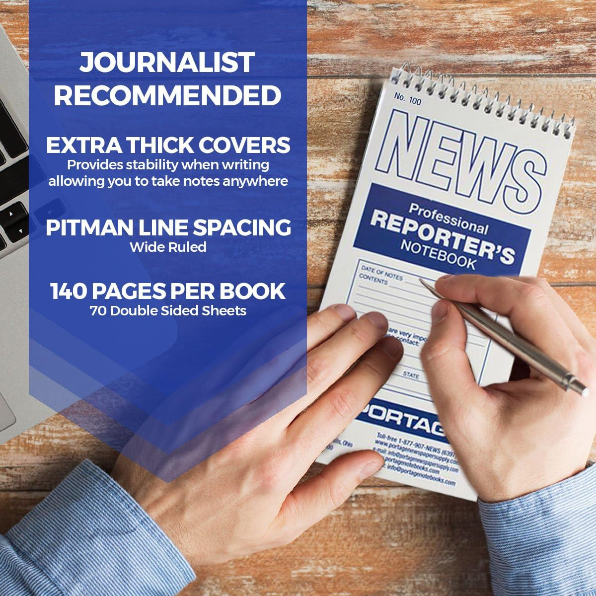 Reporter’S Notebook – Spiral Notebook, Notepad, Writing Pad for Professional Rep