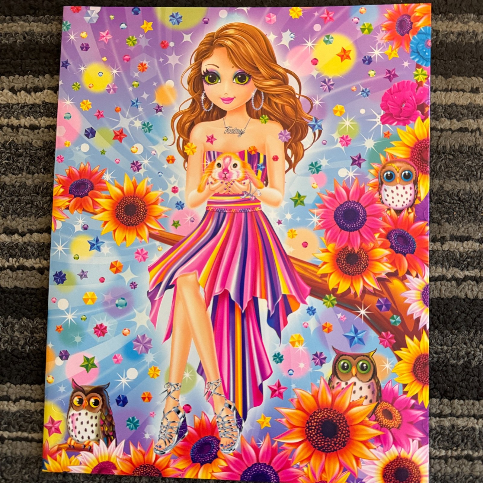 Lisa Frank Portfolio Folders for 3 Ring Binders New Unpunched Lot of 4