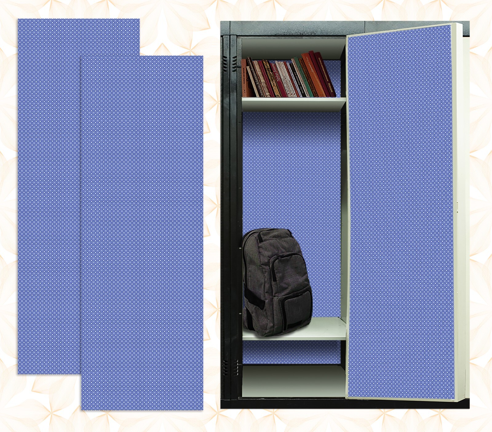 Deluxe Magnetic School Locker Wallpaper Made in USA – Pack of 2 Rolls (vr45)