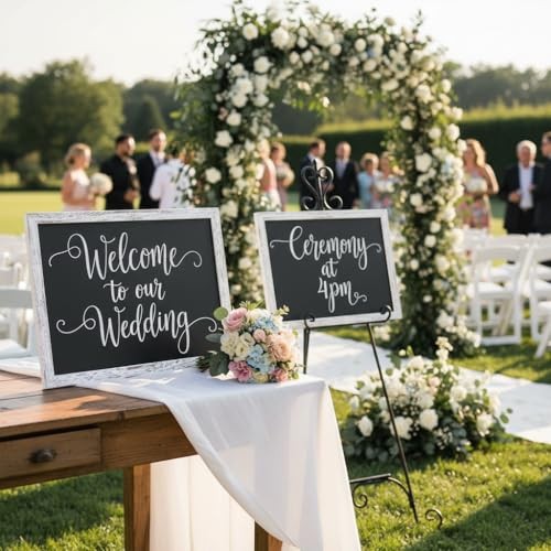 3 Pack 12×16 Chalkboard Set Rustic White Wood Frame Wall Menu Wedding Sign Decor
