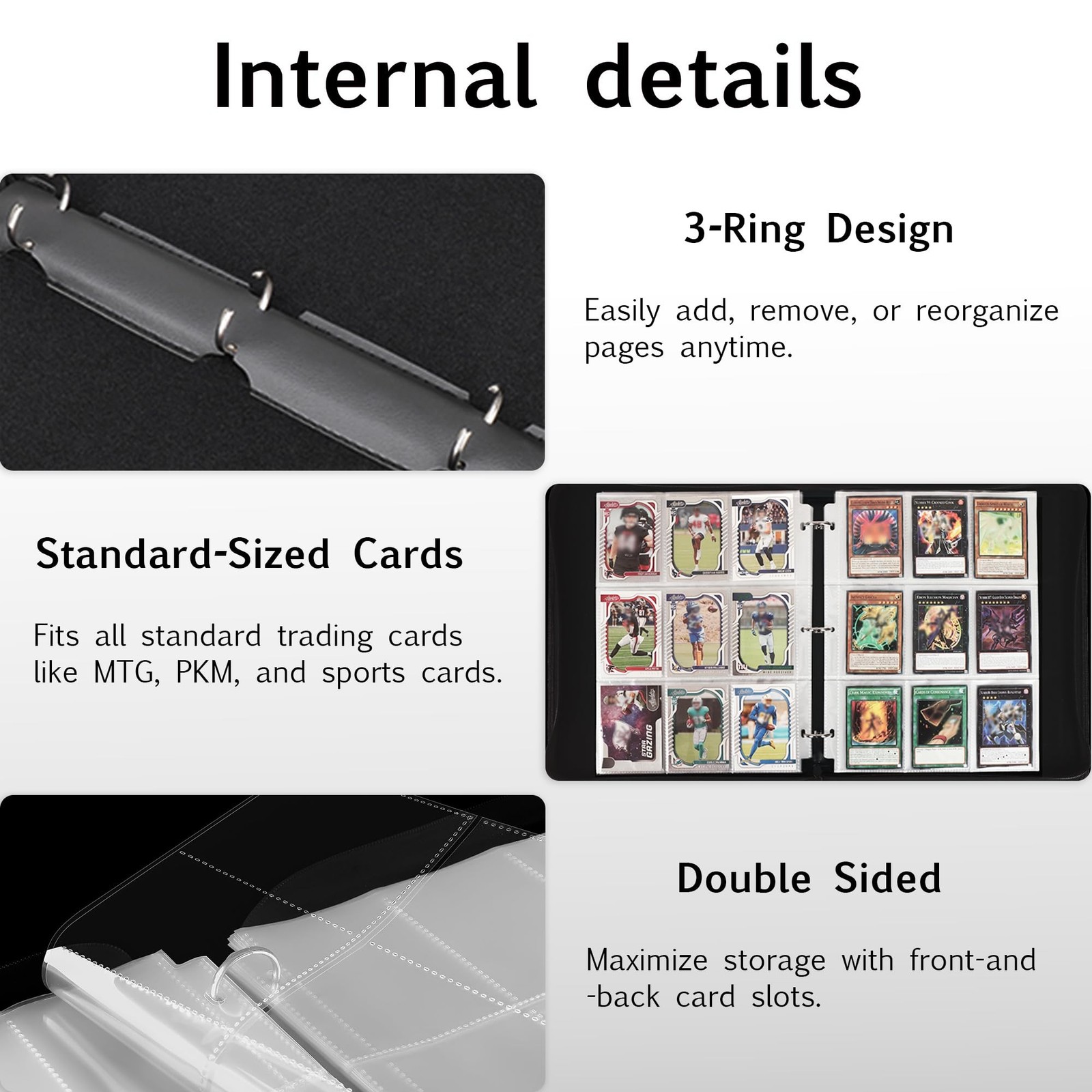 Card Binder 9 Pocket, 2024-2025 Trading Card Binder with Strap and Wristband,…