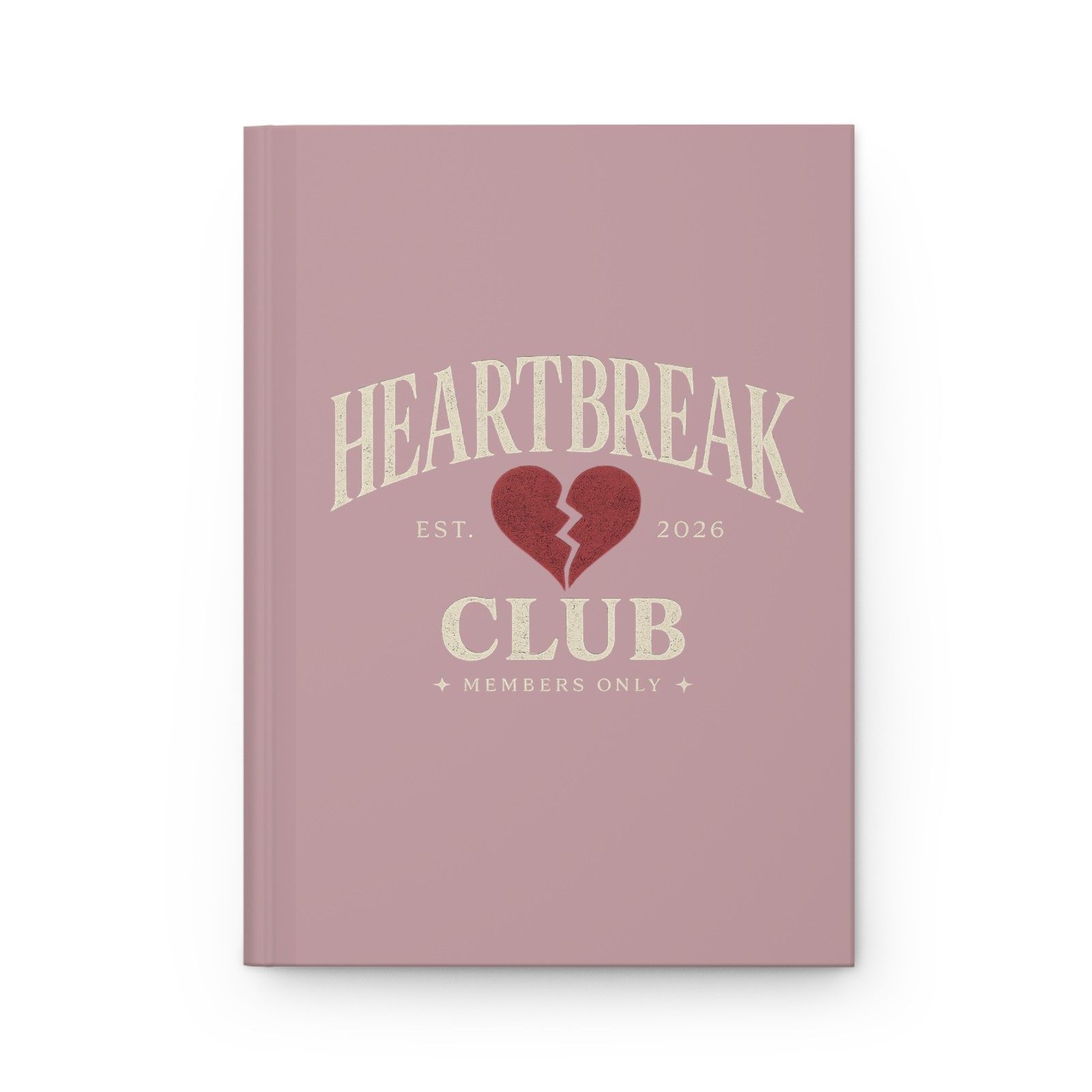 Heartbreak Club Hardcover Journal – Vintage Broken Heart Design Notebook – Haze