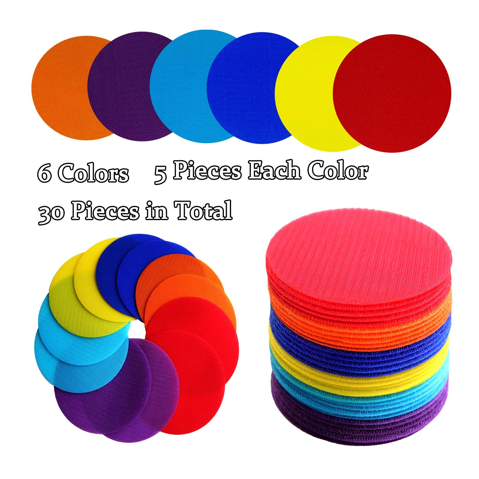 Carpet Markers 5″ for Kids, Multicolor Spot Circle Markers for Classroom Teac…