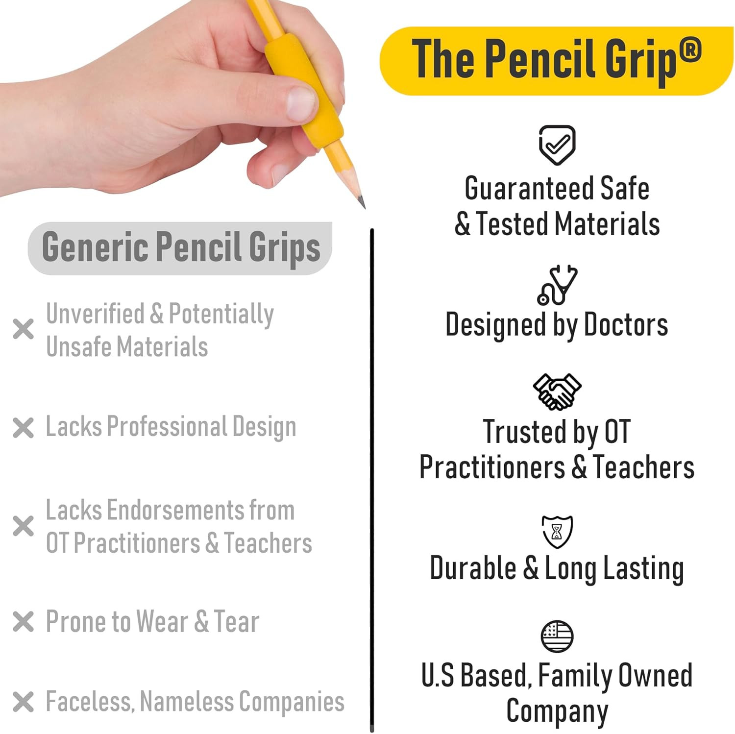 12pcs Soft Foam Pencil Grips Ergonomic Writing Aid Assorted Colors 1.5 Inch