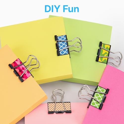 120 PCS Medium Binder Clips 1.25 Inch, Metal Paper Clamps Bulk, 1.25in 120Pcs