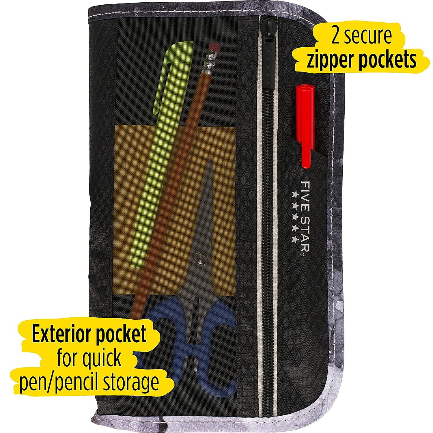 FIVE STAR® XPANZ® Pencil Pouch, Assorted Colors