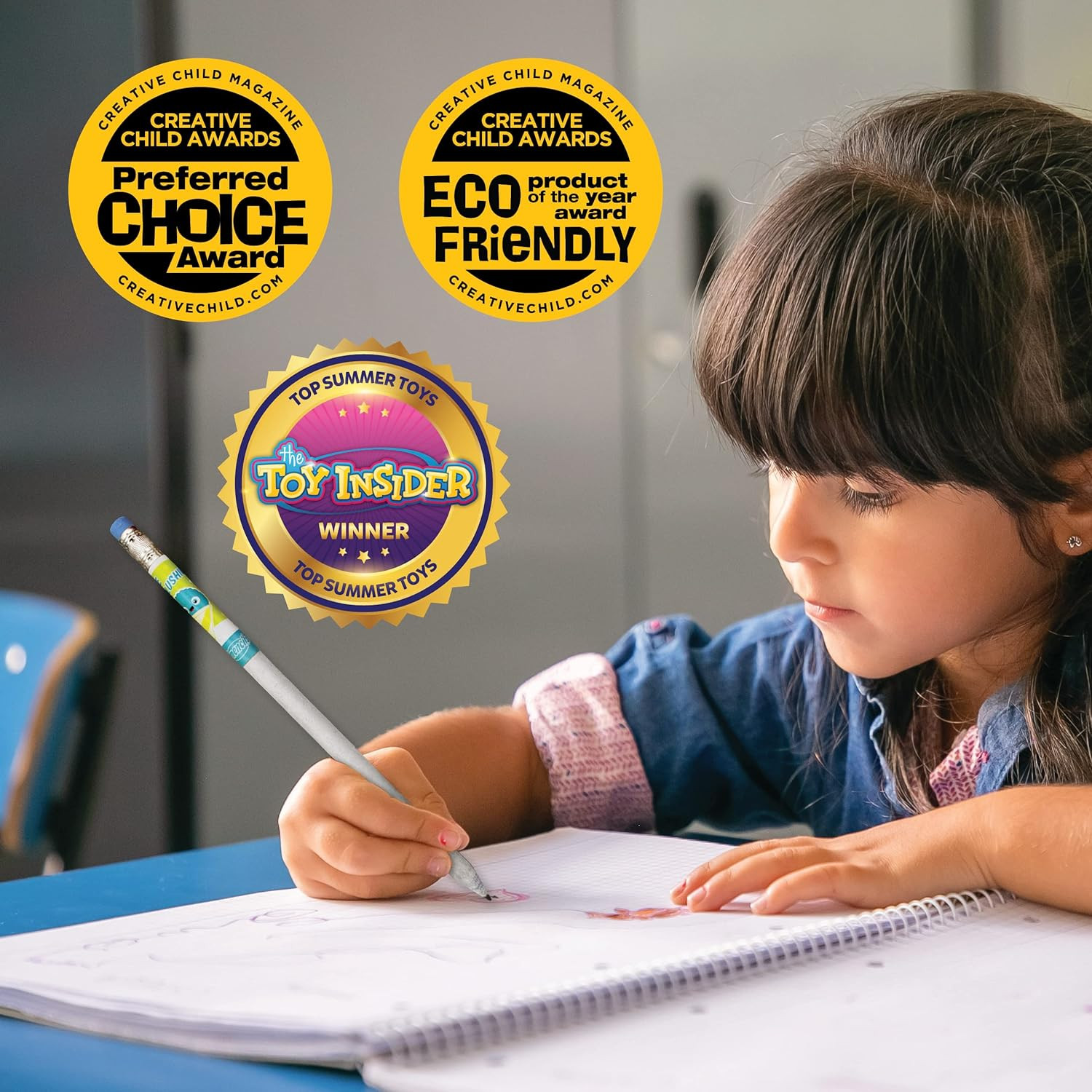 Graphite Smencils Cylinder – HB #2 Scented Pencils, 50 Count, Gifts for Kids, Pa