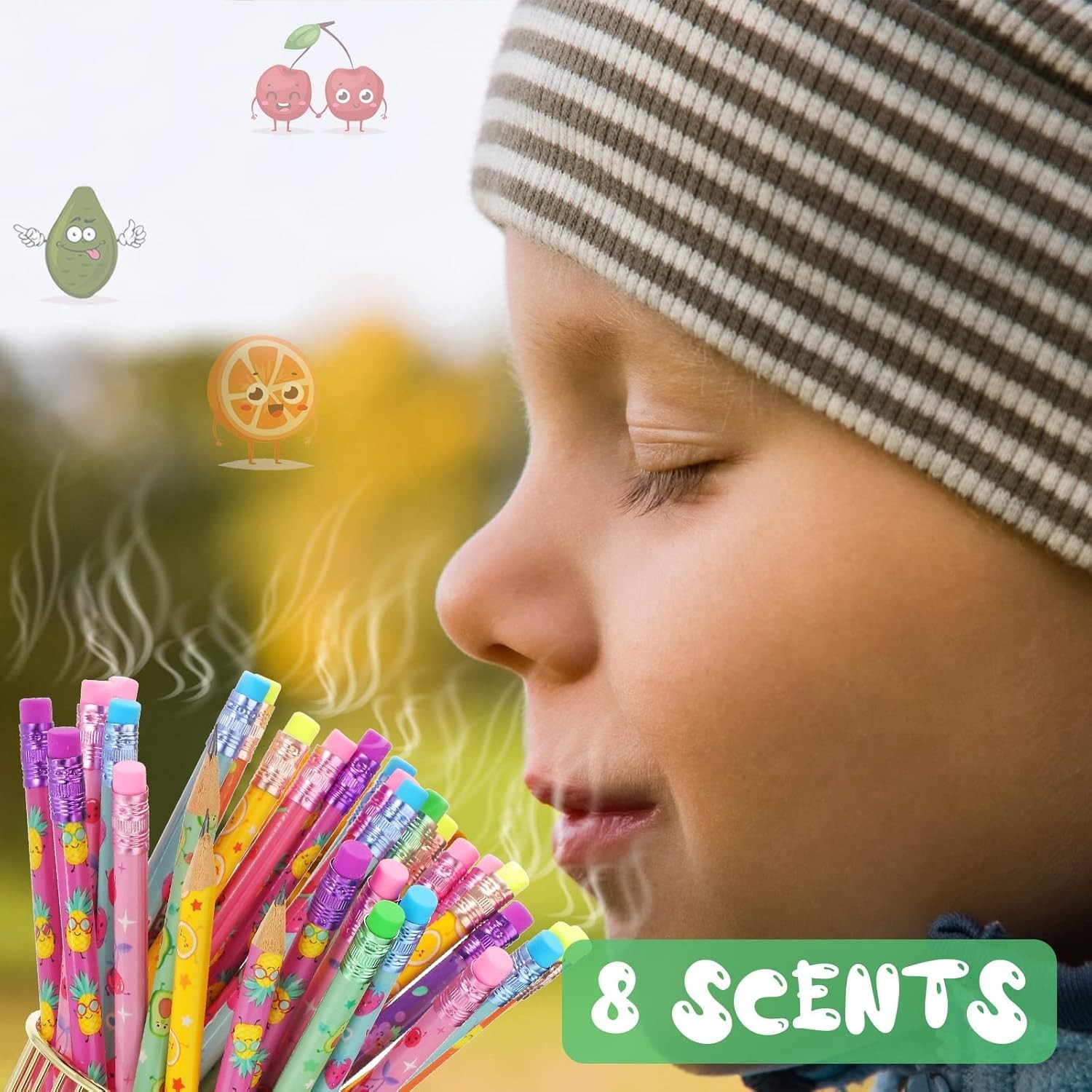200 Pcs Scented Pencils Bulk for Kids Inspirational Cute Fun Wood Smelly Penc…