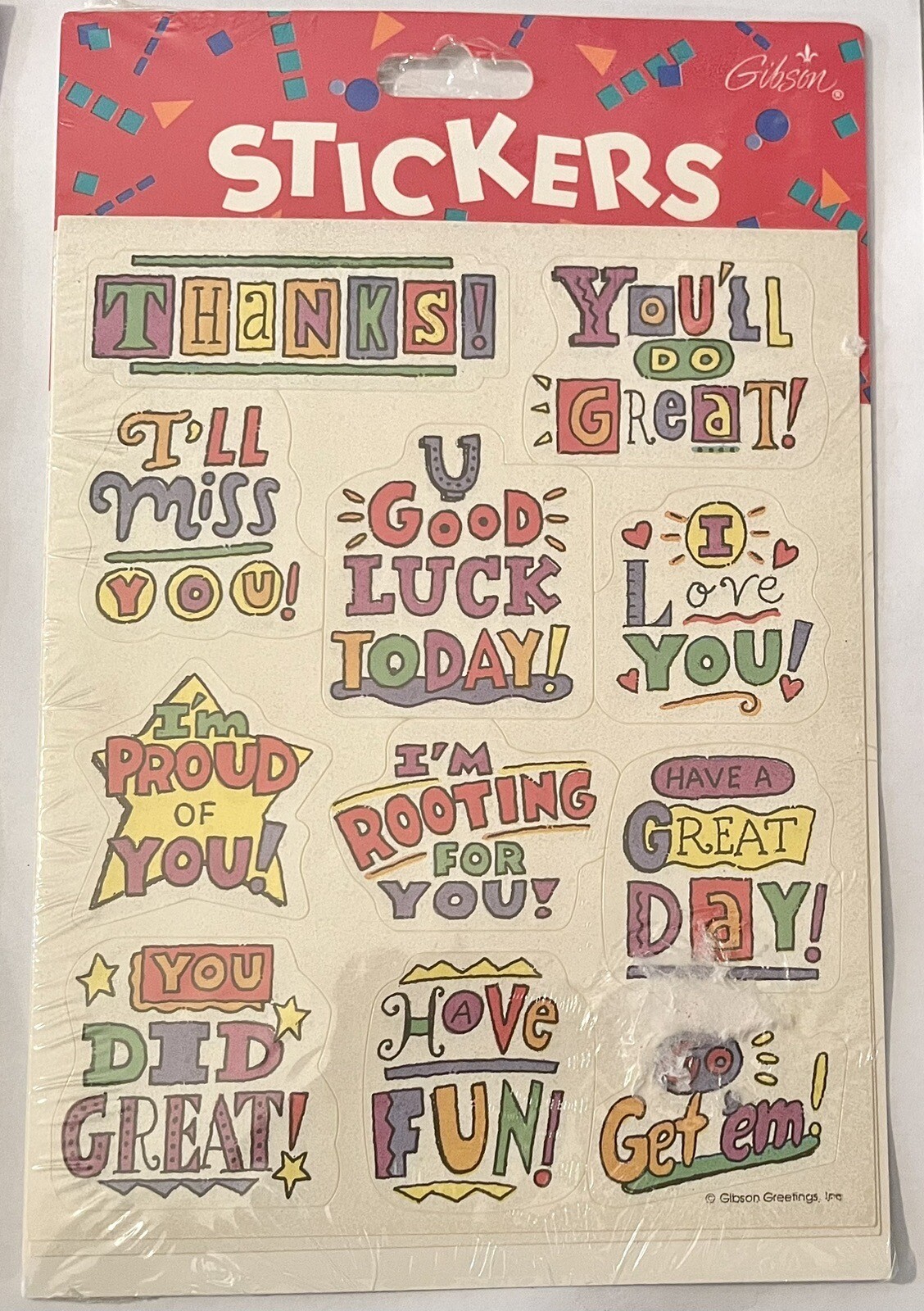 LOT OF 2 VTG 90s Encouragement Stickers 1 pack ZIGGY 1 pack Misc. NEW SEALED