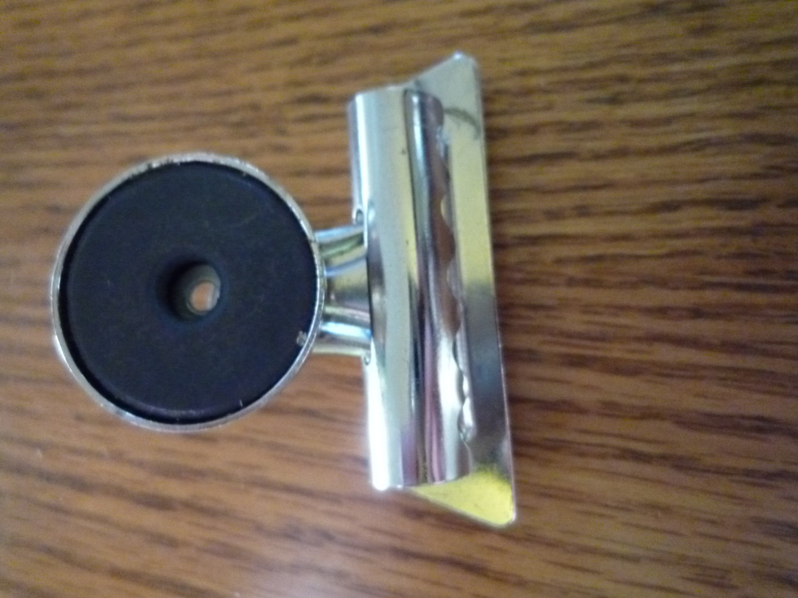 2 Vintage Metal Magnetic Paper Binder Clamps Medium and Small