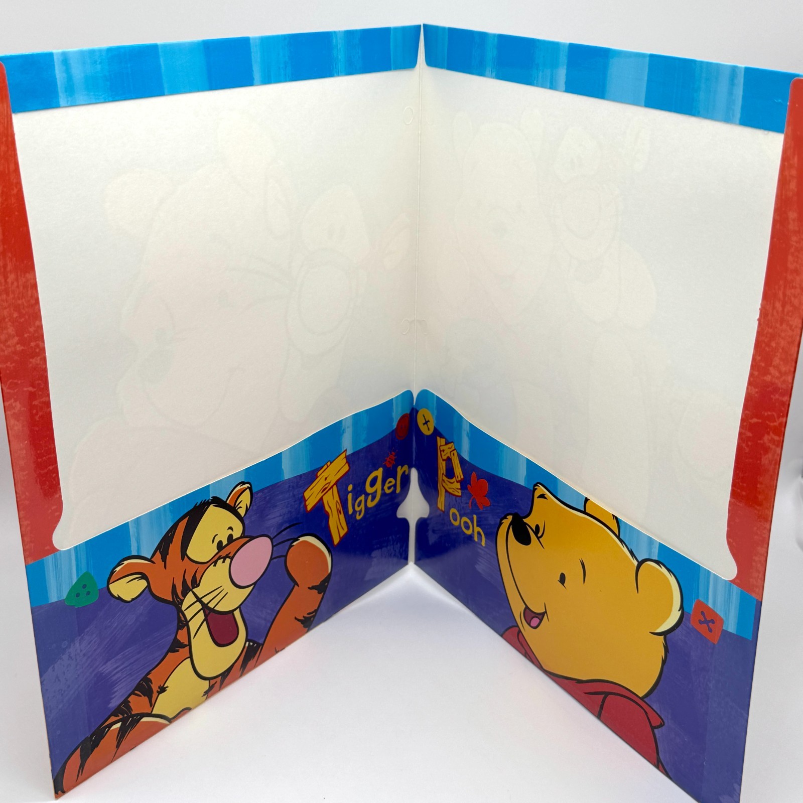 Vintage Winnie the Pooh Pocket Folder 3 Ring Binder Lot of 3 Disney Made in USA