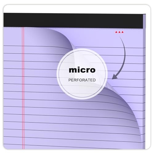 AILZFEI 6pcs Small Legal Pad 5×8 College Ruled Legal Pads Notepads 6 Purple