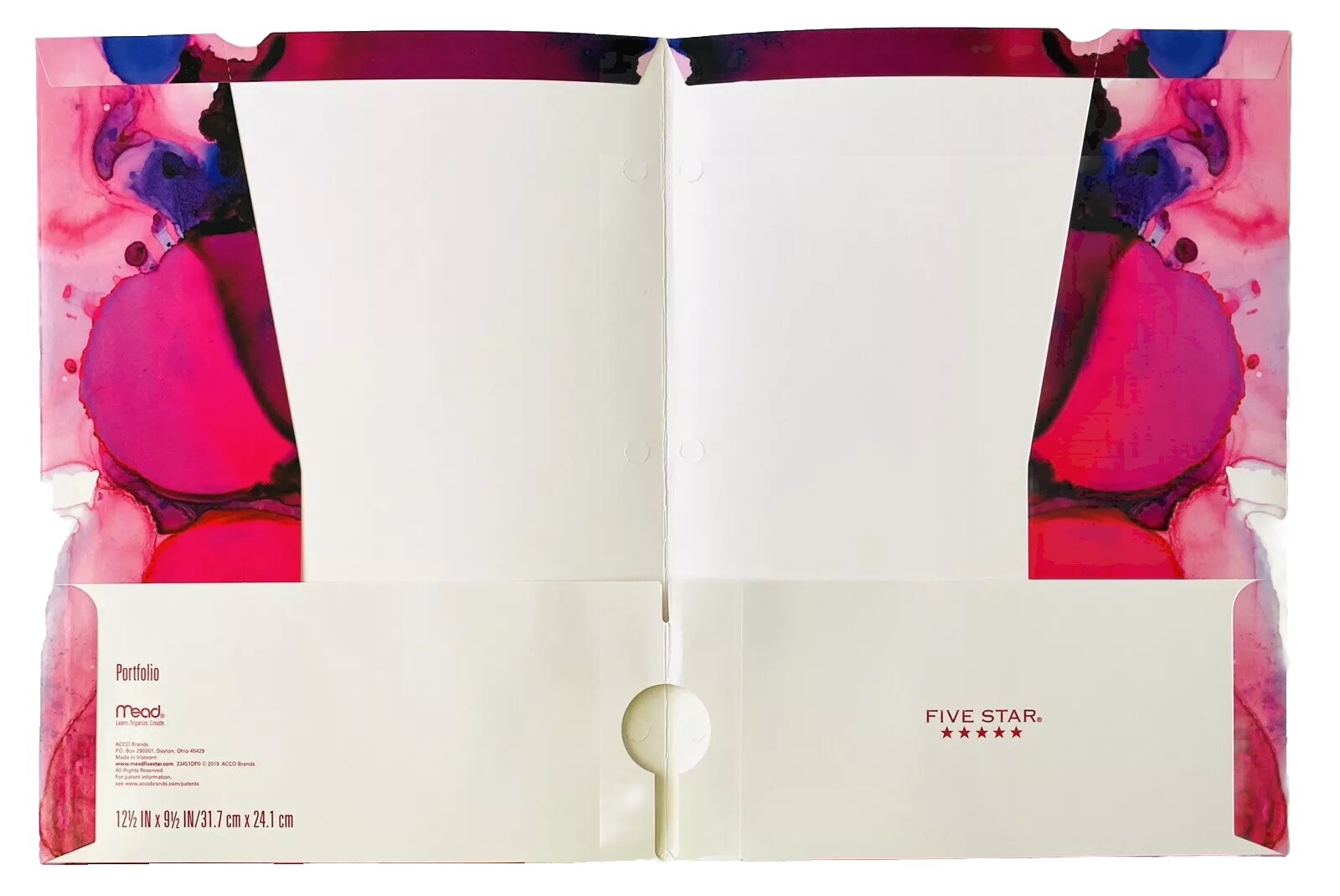 Five Star 2 Pocket Folders Pink and Purple Fluid Lava Design Portfolios – 2 pack